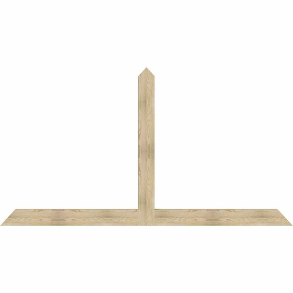 Ekena Millwork Portland Rough Sawn Timber Gable Bracket, Douglas Fir, 108"W x 58"H x 4"D x 6"F, 13/12 Pitch GBW108X58X0406POR00RDF - main